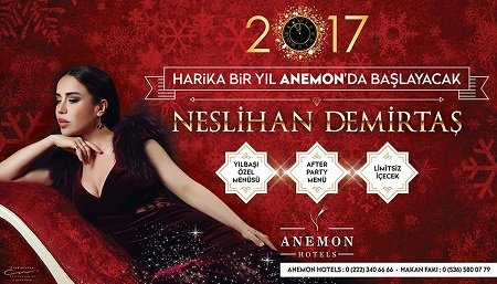 Anemon Otel Yılbaşı Programı 2017 Eskişehir