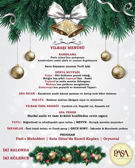 Paşa Restaurant Yılbaşı Programı 2017 Eskişehir