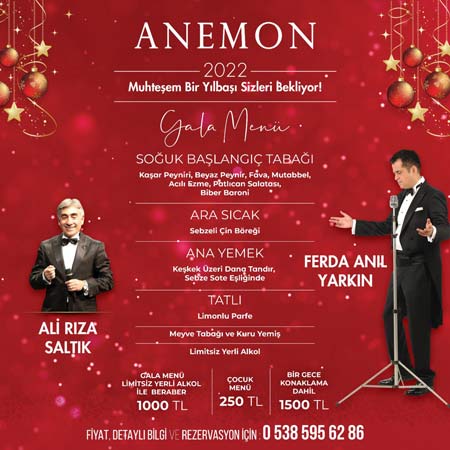 Anemon Otel Yılbaşı Programı 2022