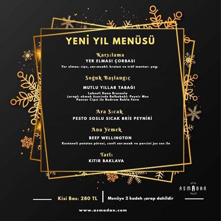 Asmadan Restaurant Eskişehir Yılbaşı 2020