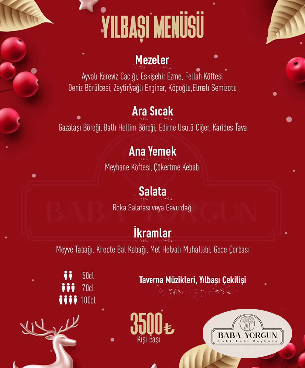 Eskişehir Baba Yorgun Meyhanesi 2026 Yılbaşı