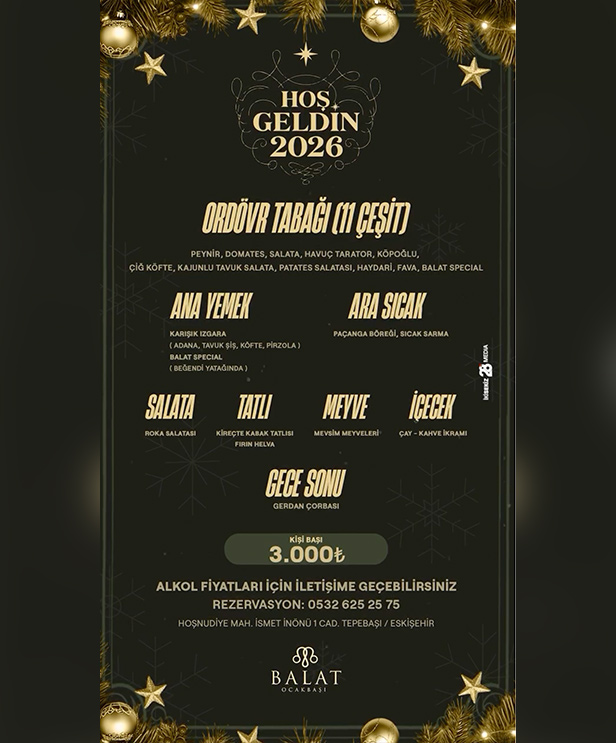 Balat Ocakbaşı Eskişehir 2026 Yılbaşı
