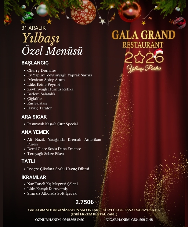 Gala Grand 2026 Yılbaşı Programı