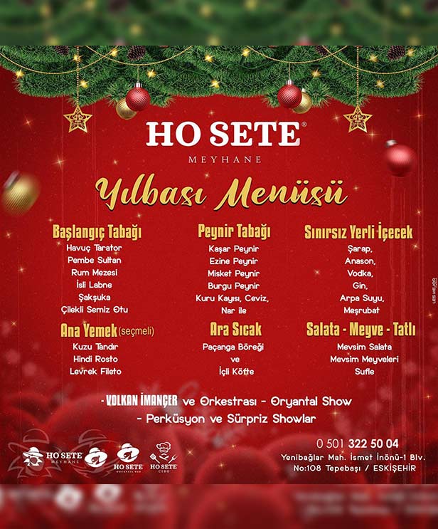 Ho Sete Meyhane Yılbaşı Programı 2023