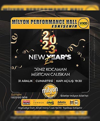 Milyon Performance Hall Eskişehir Yılbaşı 2023
