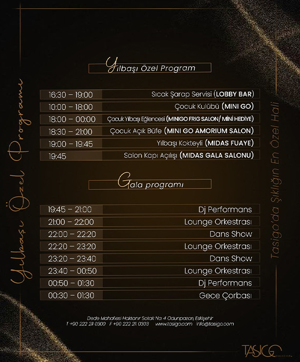 Tasigo Hotel Eskişehir Yılbaşı 2026